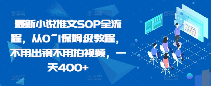 最新小说推文SOP全流程，从0~1保姆级教程，不用出镜不用拍视频，一天400+-芒果云创