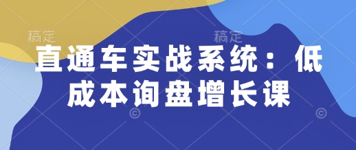 直通车实战系统，低成本解锁询盘密码，升职加薪订单不愁-芒果云创