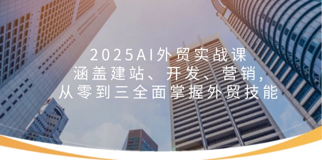 2025AI外贸实战课：涵盖建站、开发、营销, 从零到三全面掌握外贸技能-芒果云创