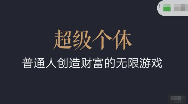 超级个体2024-2025翻盘指南，普通人创造财富的无限游戏-芒果云创