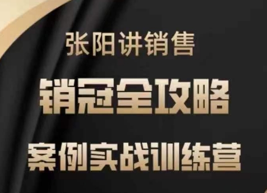 张阳讲销售实战训练营，​案例实战训练，销冠全攻略-芒果云创