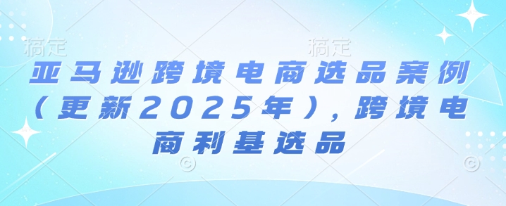 亚马逊跨境电商选品案例(更新2025年3月)，跨境电商利基选品-芒果云创