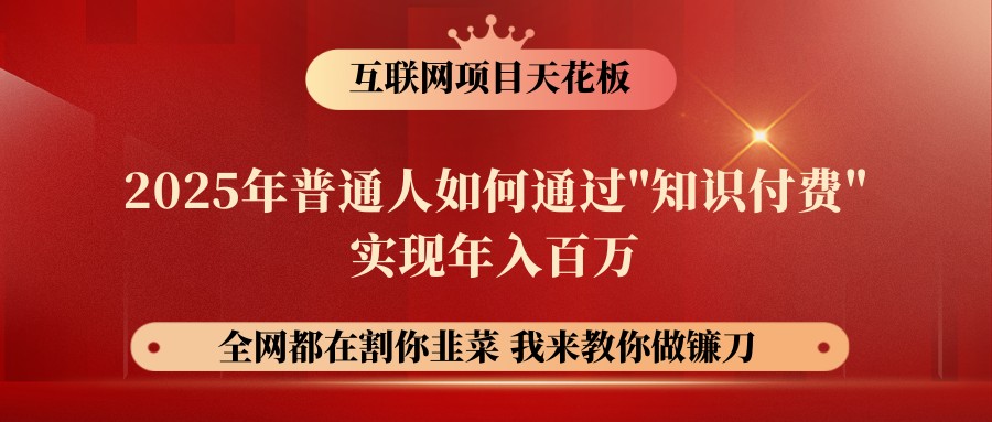 网创项目终点站-镰刀训练营超级IP合伙人，25年普通人如何通过“知识付费”年入百万-芒果云创